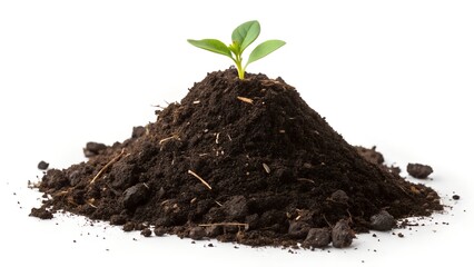 humus soil bottom border pile isolated