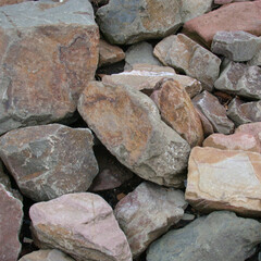 Stones and rock, abstract texture background design. Seamless vector art. 
