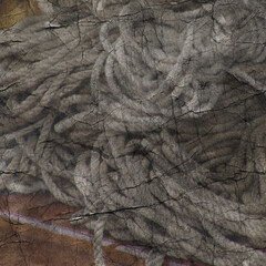 Naklejka premium cord, rope or string. Abstract vintage background design. Seamless vector art. 