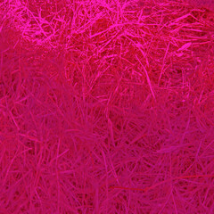 Vibrant hot pink fiber texture with tangled organic strands and bold handmade-paper look. Energetic background ideal for fashion, crafts, packaging, modern art, and creative design projects.