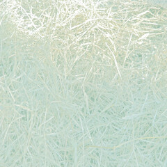 Soft mint green fiber texture with delicate organic strands and airy handmade-paper look. Fresh natural background ideal for crafts, packaging, spring themes, and creative design projects.