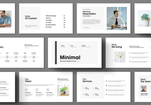 Modern Minimal Presentation Template Layout for Business and Corporate Use