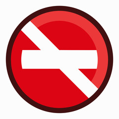 Obraz premium No entry sign illustration for transportation regulations and access control