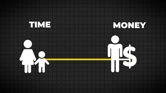 Time and money family problem explainer 2d animation video