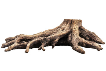 Obraz premium Ancient Tree Roots, Isolated on White, Detailed Texture, Nature Photography, Perfect for Design on transparent background