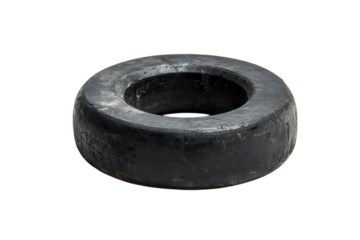 Elasticity in Focus: Close-up of a Single Piece of Rubber Isolated on White macro object design on transparent background