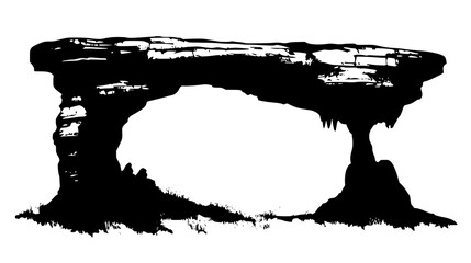 Obraz premium Rock Formations Defying Gravity, vector design