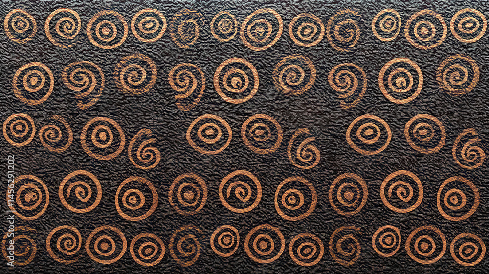 Poster elegant black and gold pattern creating a luxurious visual experience with rich textures and artisti