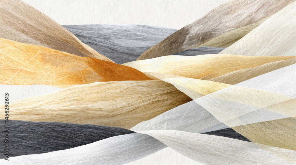 Poster colorful lines in various shades and tones creatively arranged to form a unique abstract design with