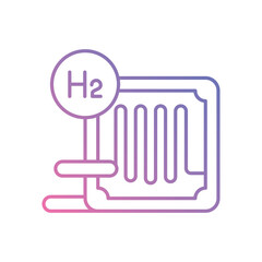 Hydrogen Fuel Cell vector icons stock illustration
