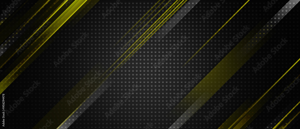 Poster abstract background with yellow and black diagonal lines
