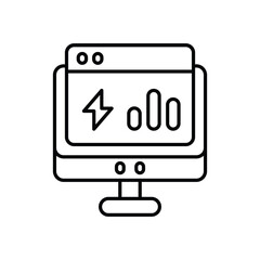 Energy Monitoring vector icons stock illustration