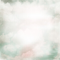 Soft dreamy cloud background in pastel tones with misty texture and light gradients. Ethereal sky atmosphere ideal for fantasy themes, serene designs, and creative artwork.