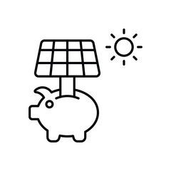 Renewable Energy Bank vector icons stock illustration