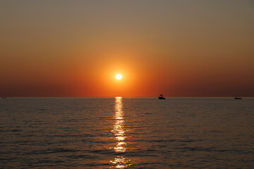 the Sunset in Ifaty In Madagascar. The red island. 