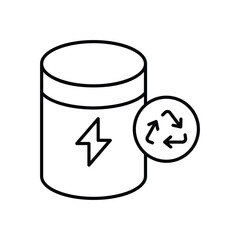 Battery Recycling vector icons stock illustration