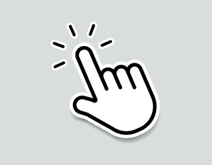 Obraz premium Mouse click cursor set. Hand Cursor. Click icon. Mouse pointer set. Arrow cursor. Pointer click icon. Clicking cursor, pointing hand clicks and waiting loading icons. Website arrows or hand icon.