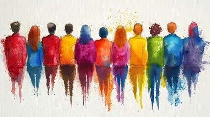 Obraz premium The sketch style image depicts a crowd gathering at communal events to raise awareness about drugs and offer their support