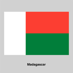 madagascar country vector flag on transparent background