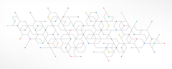 Abstract vector background with simple geometric figures and dots. Graphic design element and polygonal shape pattern
