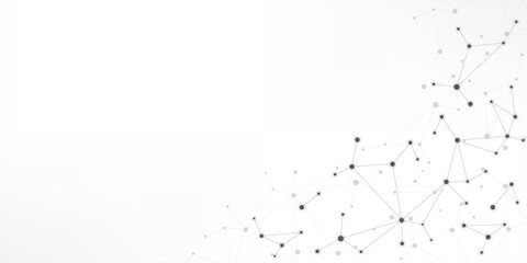 Molecular structure and genetic engineering, molecules DNA, neural network, scientific research. Abstract background for innovation technology, science, healthcare, and medicine