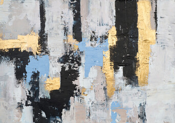 Contemporary abstract painting with bold lines and geometric shapes, perfect for adding a modern touch to spaces that need a stylish and artistic focal point