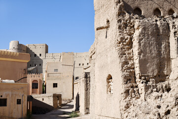 Bahla street and fort. Oman