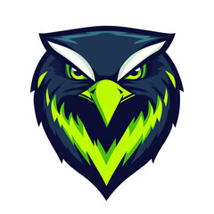 Fototapeta premium Raptor head graphic on transparent background