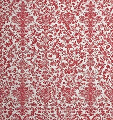 Crimson flock wallpaper, damask pattern on white  Retro vintage style , style, fabric, wallpaper