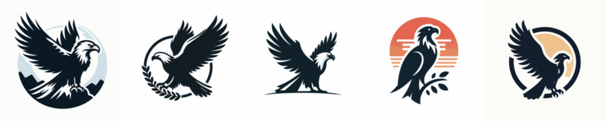 vector silhouette of an eagle