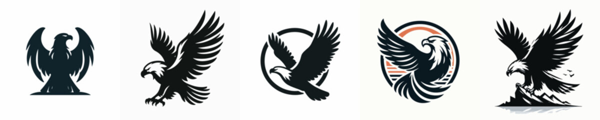 Obraz premium vector silhouette of an eagle