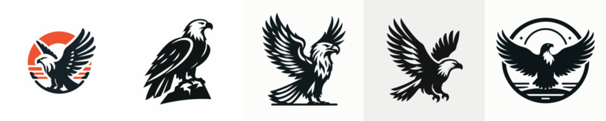 vector silhouette of an eagle