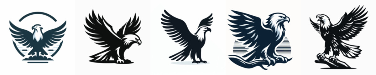 vector silhouette of an eagle