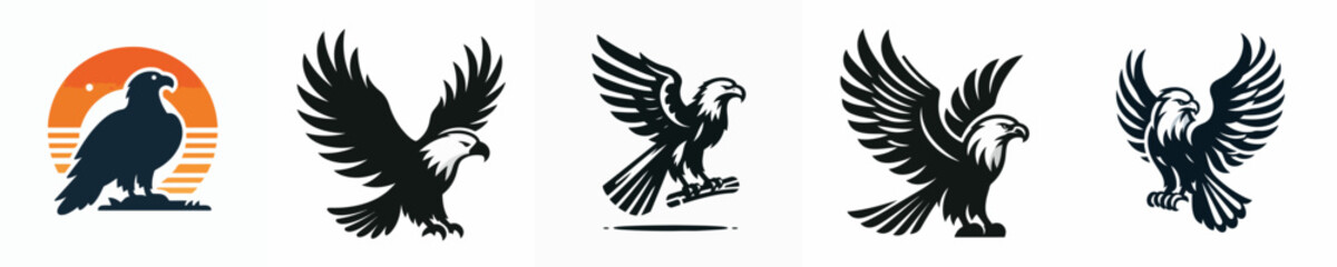 vector silhouette of an eagle