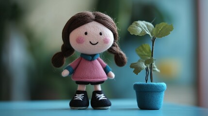 Funny Puppets Made of Felt Material, Craft Art..