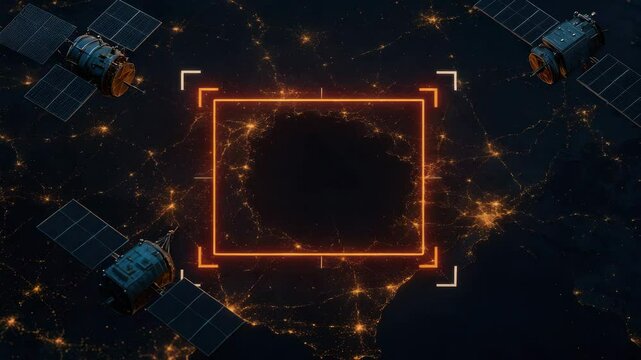 Stop corruption concept satellite technology is crucial for advancing secure global communication and monitoring systems night with satellites