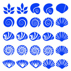 Outline flower set for artistic designs