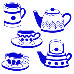 	
Set collections Japanese Teapot black silhouette icon symbol. Japan teacup design vector Illustration
