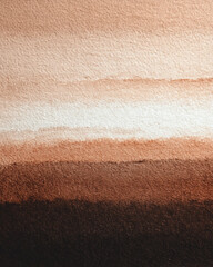 A painting of a landscape with a brown and white background