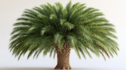 Fototapeta premium Full, lush palm tree, light green fronds