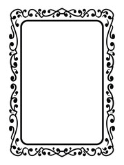 Minimalist Botanical Border Ornamental Vector Art Deco