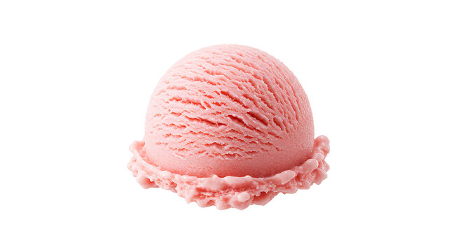 strawberry ice cream cone PNG. creamy strawberry ice cream with scoop of pink gelato PNG Summer ice cream dessert full of strawberries cream isolated