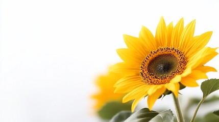 Bright yellow sunflower, face toward the camera. Bright bloom and petals