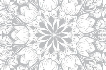 Vintage style gray floral texture card background