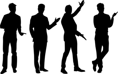 Business presentation silhouette vector design