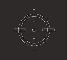 Gun sight isolated crosshairs bullseye vector image