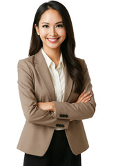 Confident Young Businesswoman with Arms Crossed