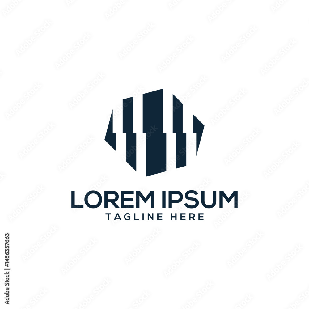 Poster creative unique abstract shape logo mark design modern minimal concept