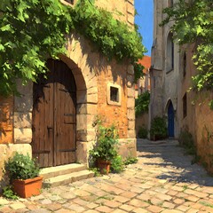 Naklejka premium Streets, alleys