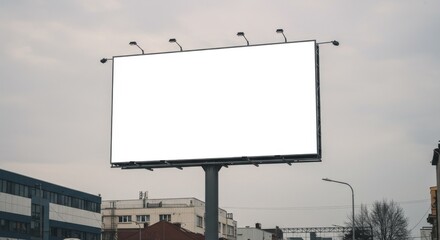 Fototapeta premium blank billboard on the side of the road with a clean view